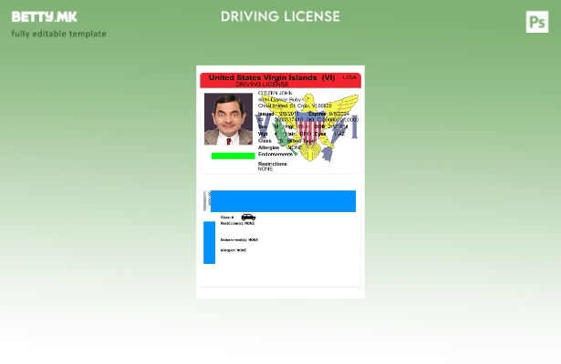 Модерен стил шаблон DL на Девствени Острови на САД
